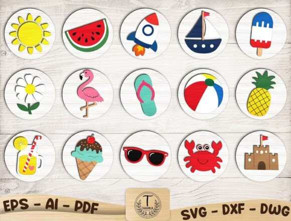 Download Layered Summer Signs SVG Bundle - Sign Collection