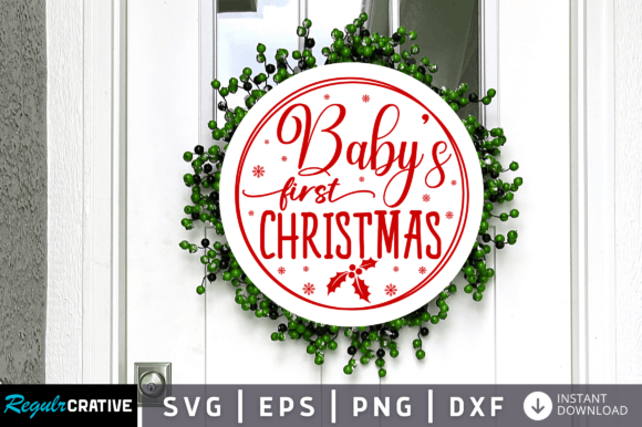 Download Babys First Christmas SVG Design - Sign Collection