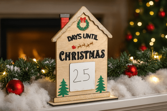 Download Laser Cut Christmas Countdown Sign SVG - Sign Collection