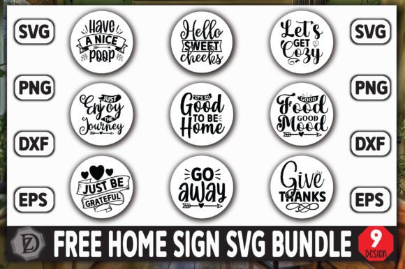 Download Free Home Sign SVG Bundle - Sign Collection