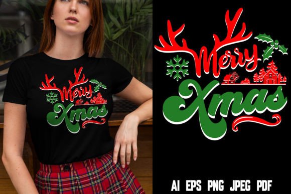 Download Merry Xmas Christmas T-shirt Design - Sign Collection