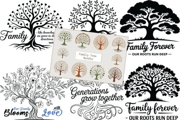 Download Family Tree Quote Bundle – 40 Designs - Sign Collection