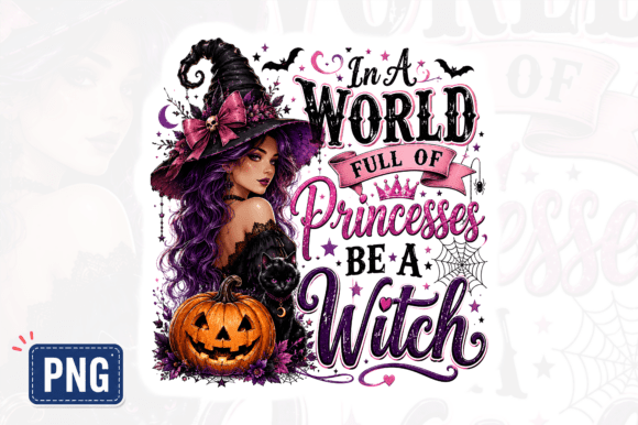 Download Princesses Be a Witch PNG Design - Sign Collection