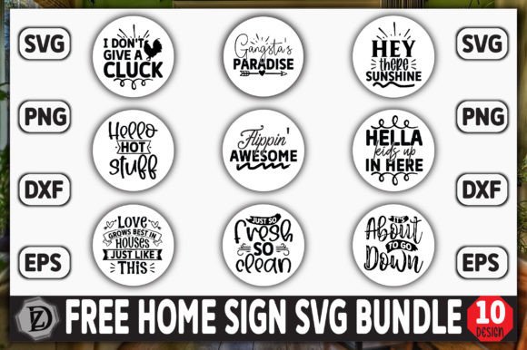 Download Free Home Sign SVG Bundle - Sign Collection