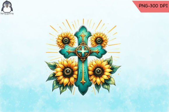 Download Christian Sunflower Cross Design - Sign Collection