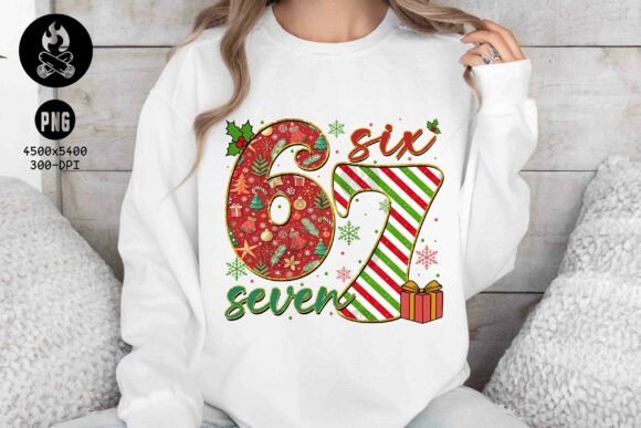 Download Christmas Number 6 7 PNG Design - Sign Collection