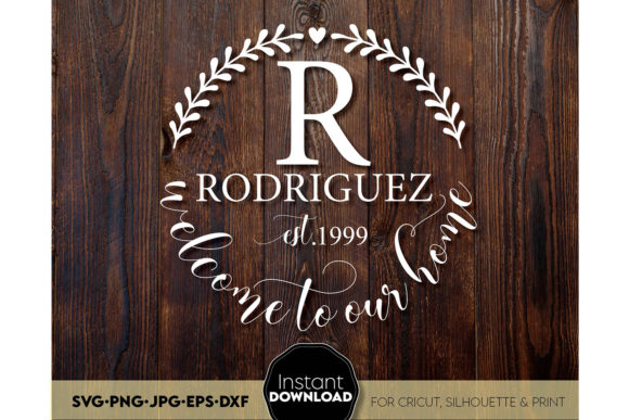 Download Family Monogram Sign SVG Split Last Name - Sign Collection