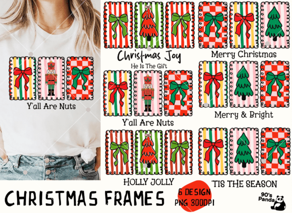 Download Christmas Doodle Frame Design Bundle PNG - Sign Collection
