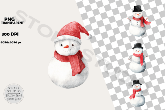 Download Sweet Watercolor Snowman Festive Designs - Sign Collection