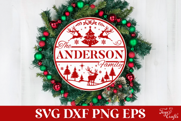 Download Christmas Family Name Sign SVG - Sign Collection