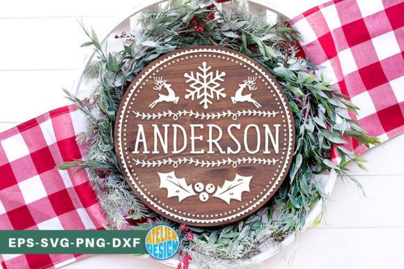 Download Christmas Family Monogram Sign SVG - Sign Collection