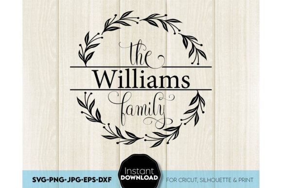 Download Family Monogram Sign SVG Split Last Name - Sign Collection