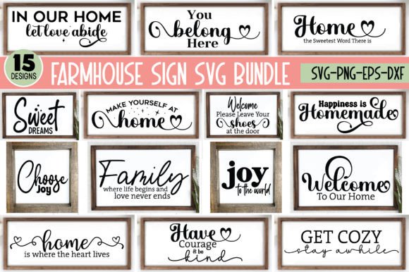 Download Farmhouse Sign SVG Bundle - Sign Collection