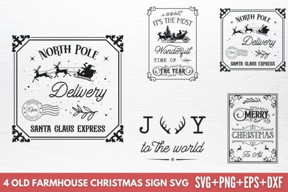 Download Old Farmhouse Christmas Sign SVG - Sign Collection