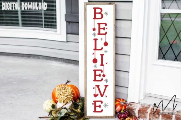 Download Believe Porch Sign Svg, Winter Porch Svg - Sign Collection