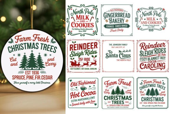 Download * Farmhouse Christmas Sign Bundle * - Sign Collection
