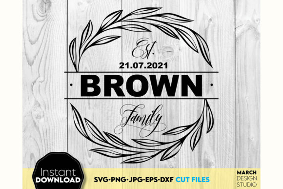 Download Family Monogram Sign SVG Split Last Name - Sign Collection