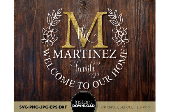 Download Family Monogram Sign SVG Split Last Name - Sign Collection