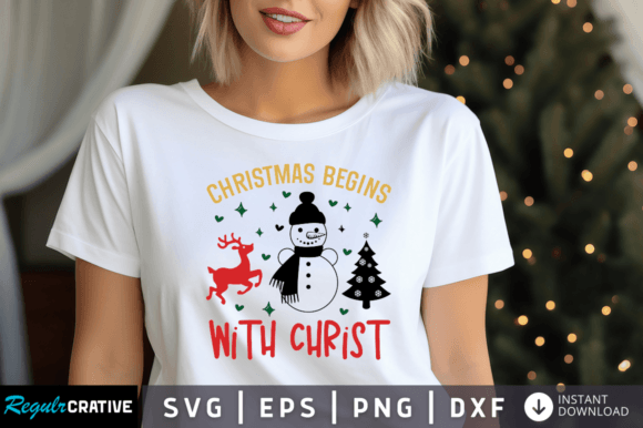 Download Christmas Begins with Christ Svg Design - Sign Collection