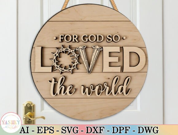 Download Christian Door Sign Laser Cut File SVG - Sign Collection