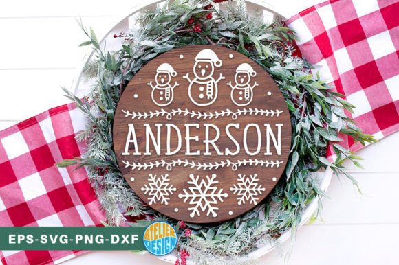 Download Christmas Family Monogram Sign SVG - Sign Collection
