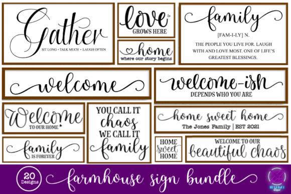 Download Farmhouse Sign SVG Bundle - Sign Collection