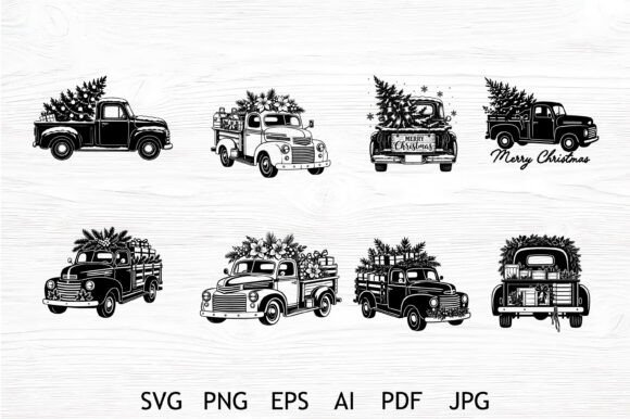 Download Christmas Truck SVG Design Bundle - Sign Collection