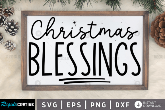 Download FREE Christmas Blessings Svg Design - Sign Collection