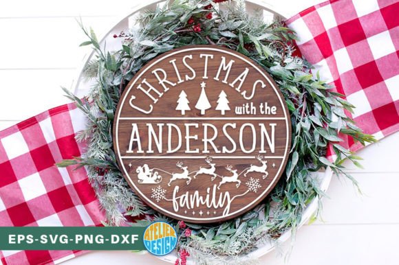 Download Christmas Family Monogram Sign SVG - Sign Collection