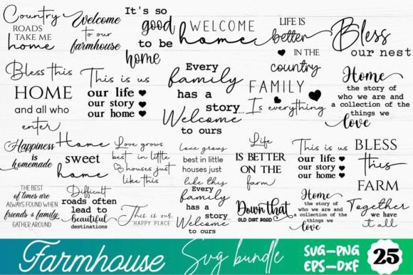 Download Farmhouse SVG Bundle, Farmhouse Sign SVG - Sign Collection