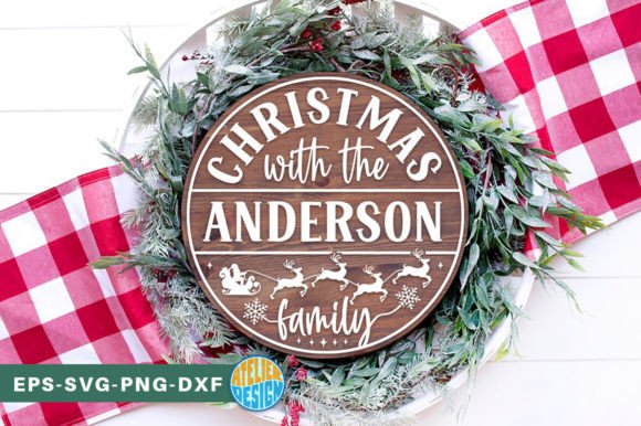 Download Christmas Family Monogram Sign SVG - Sign Collection