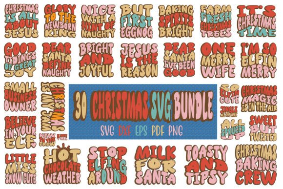 Download Retro Christmas T-Shirt Design Bundle - Sign Collection