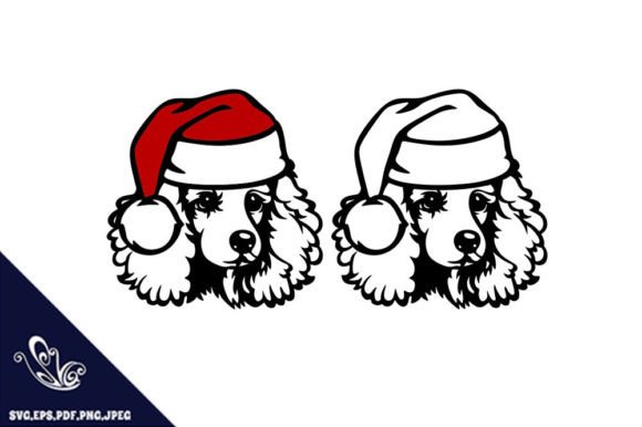 Download Poodle Santa Hat Christmas SVG Design - Sign Collection