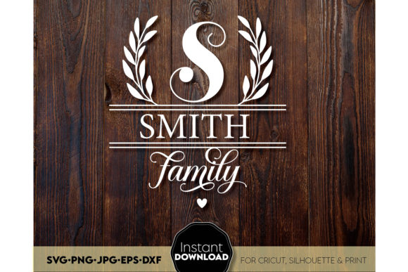 Download Family Monogram Sign SVG Split Last Name - Sign Collection