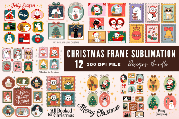 Download Christmas Frame Sublimation Designs - Sign Collection