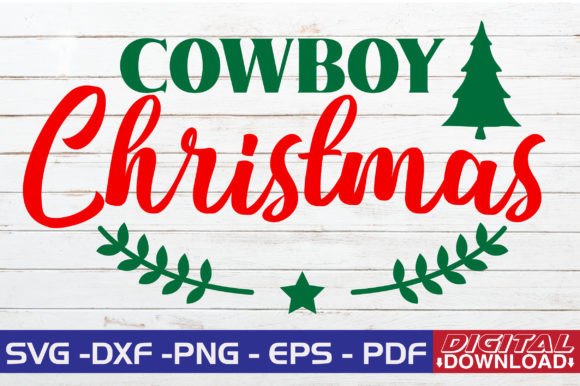 Download Cowboy Christmas SVG Design - Sign Collection