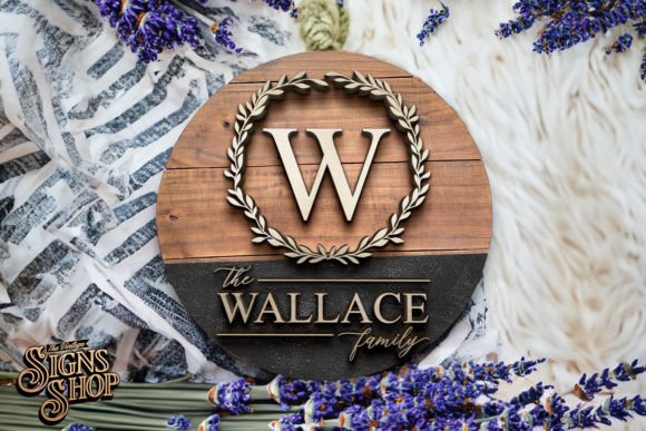 Download Family Monogram Wreath | SVG Family Sign - Sign Collection