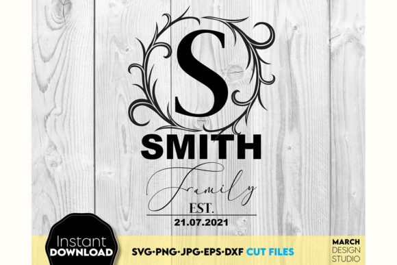 Download Family Monogram Sign SVG Split Last Name - Sign Collection