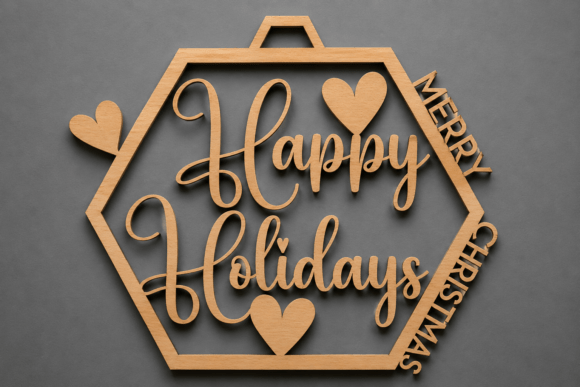 Download Happy Holidays Christmas Sign SVG - Sign Collection