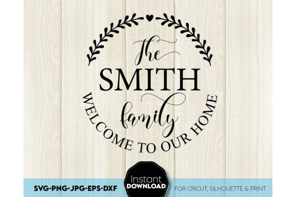 Download Family Monogram Sign SVG Split Last Name - Sign Collection
