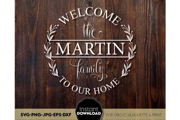 Download Family Monogram Sign SVG Split Last Name - Sign Collection