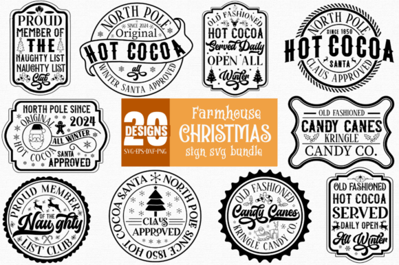 Download Farmhouse Christmas SVG Sign Bundle - Sign Collection