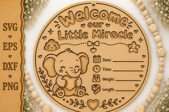 Download Baby Milestone Sign Laser Cut File - Sign Collection