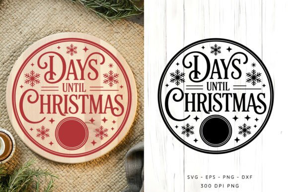 Download Christmas Round Sign SVG PNG - Sign Collection