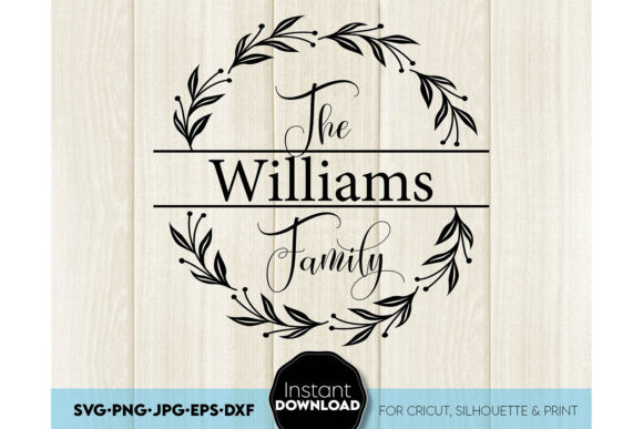 Download Family Monogram Sign SVG Split Last Name - Sign Collection