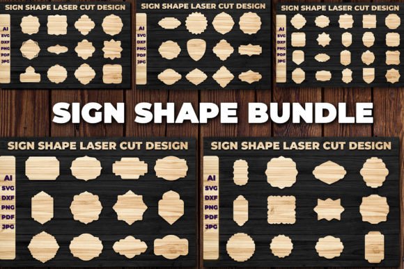 Download Laser Die Cut Sign Shape SVG Bundle - Sign Collection