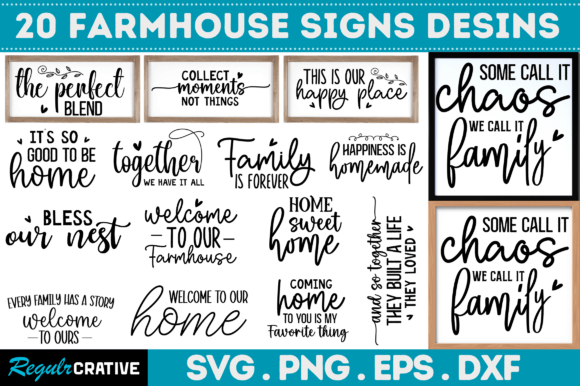 Download Farmhouse Sign SVG Bundle - Sign Collection